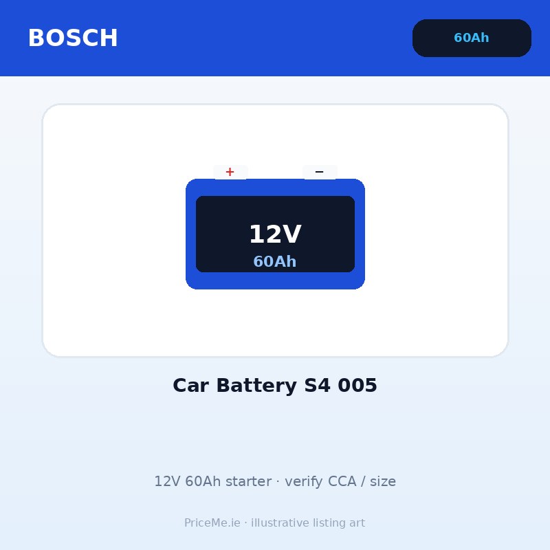 Bosch Car Battery S4 005 12V 60Ah
